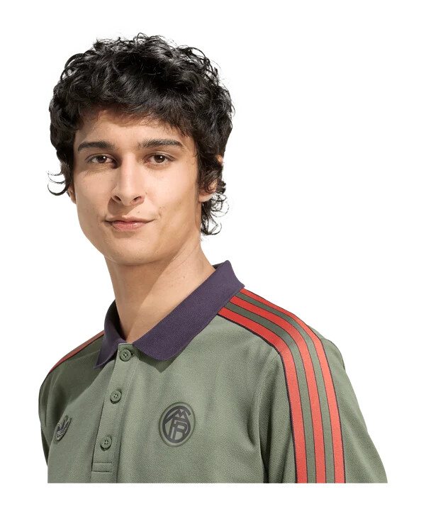 adidas fc bayern mnichov icon polokošile s dlouhým rukávem zelená
