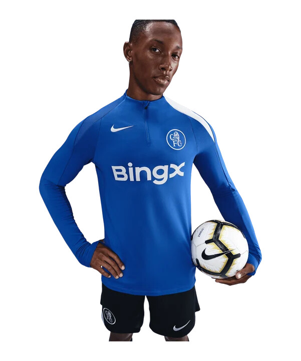mikina nike fc chelsea london drill top modrá f481
