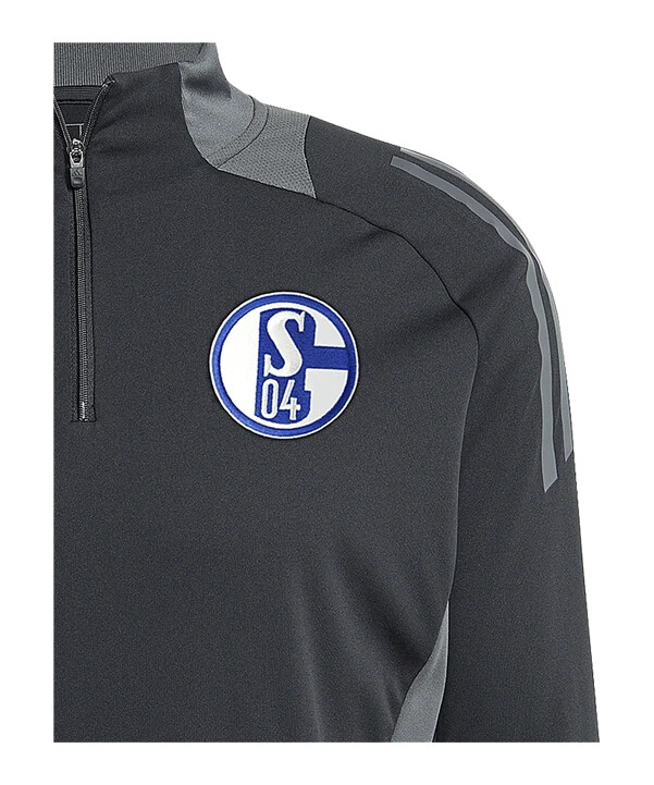 mikina adidas fc schalke 04 s poloviční zipem černá