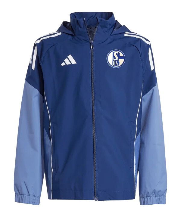 dětská nepromokavá bunda adidas fc schalke 04 modrá
