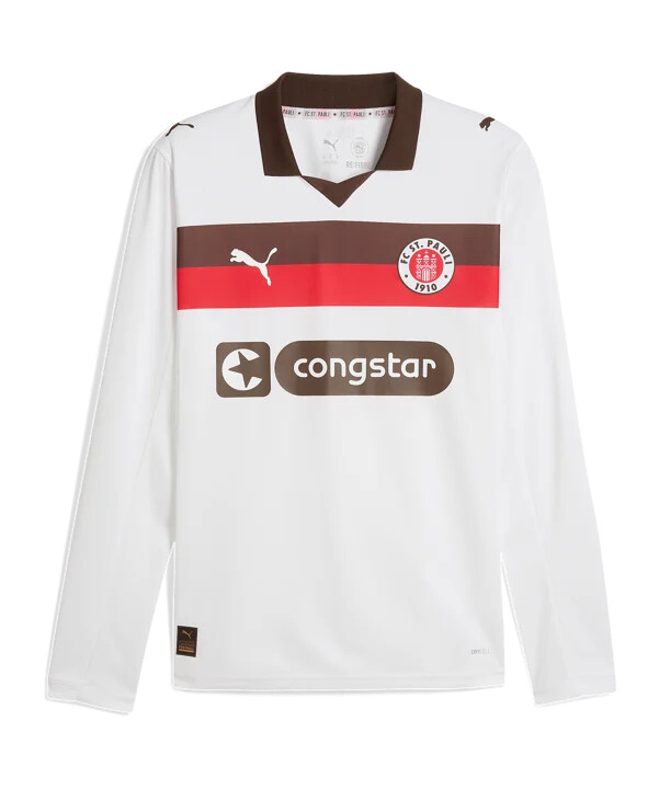 venkovní dres puma fc st. pauli s dlouhým rukávem bílý f02