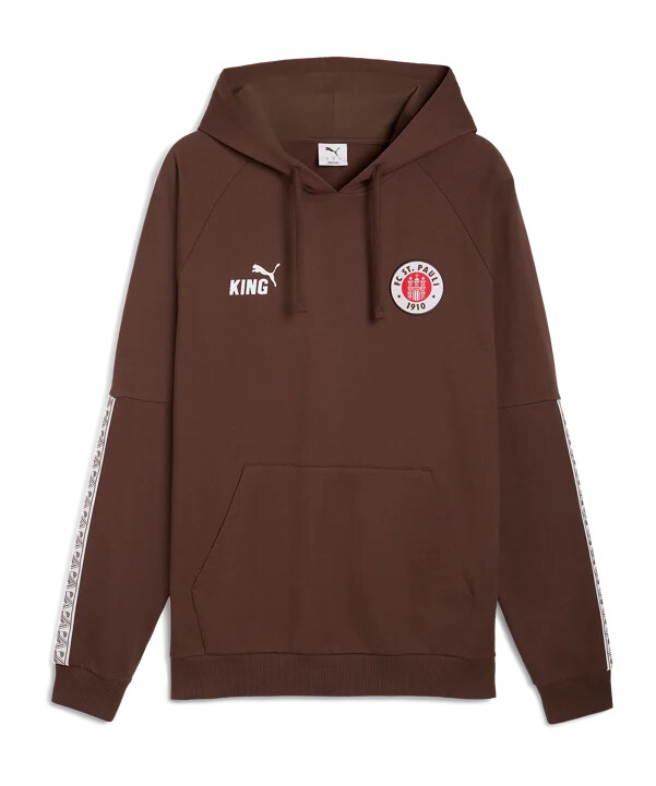mikina s kapucí puma fc st. pauli king hoody brown f01