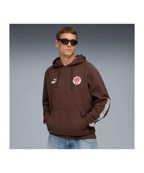 mikina s kapucí puma fc st. pauli king hoody brown f01