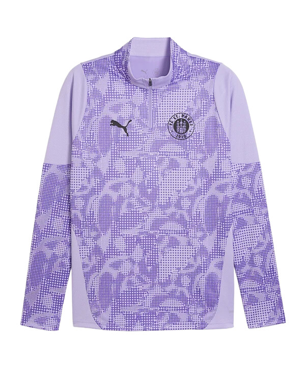 puma fc st. pauli tréninková mikina s 14 zipem fialová f10