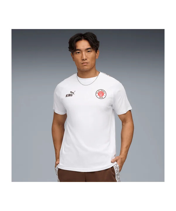 tričko puma fc st. pauli king bílé f02