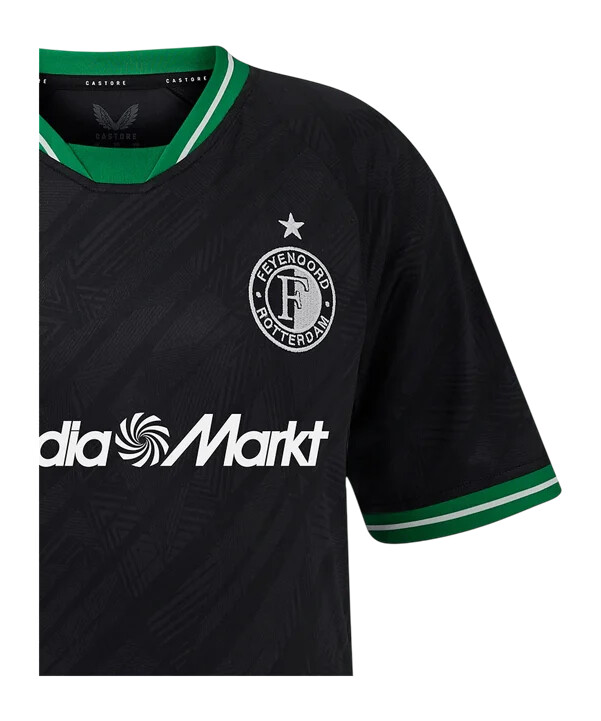 dětský venkovní dres castore feyenoord rotterdam 20242025 černý f010