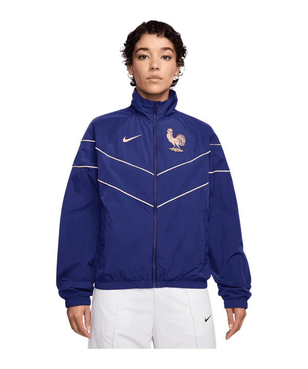 dámská tkaná bunda nike france modrá f492