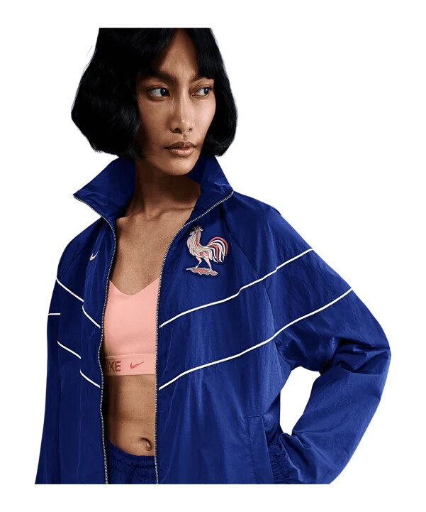 dámská tkaná bunda nike france modrá f492