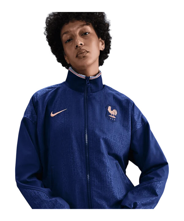 dámská bunda nike france strike anthem modrá f492