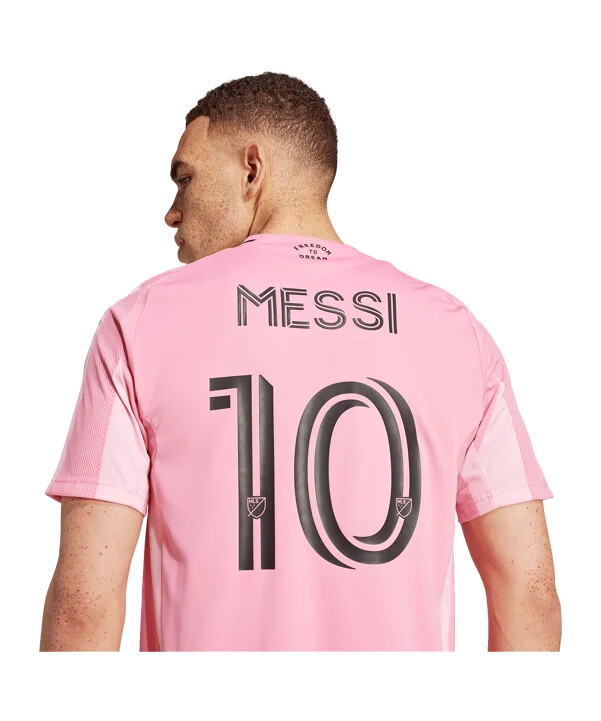 adidas inter miami autentický domácí dres 2025 messi růžový