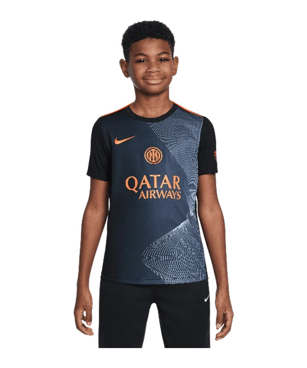 dětské tréninkové tričko nike inter milán černé f010