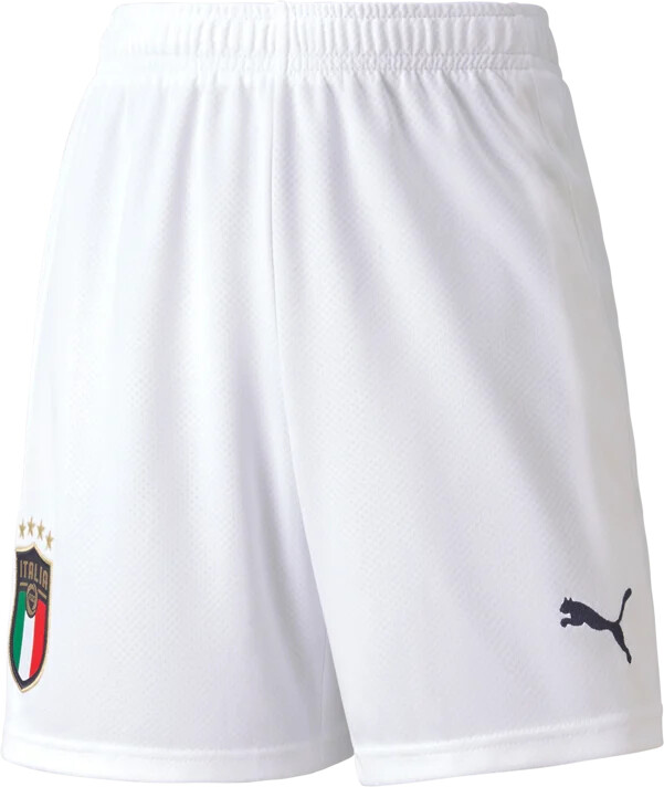 puma italy short homeaway em 2021 dětské bílé f8