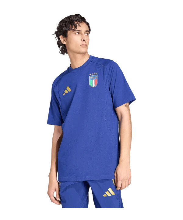modré cestovní tričko adidas italy tiro