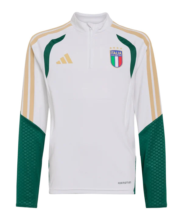 dětská tréninková mikina adidas italy trio bílá