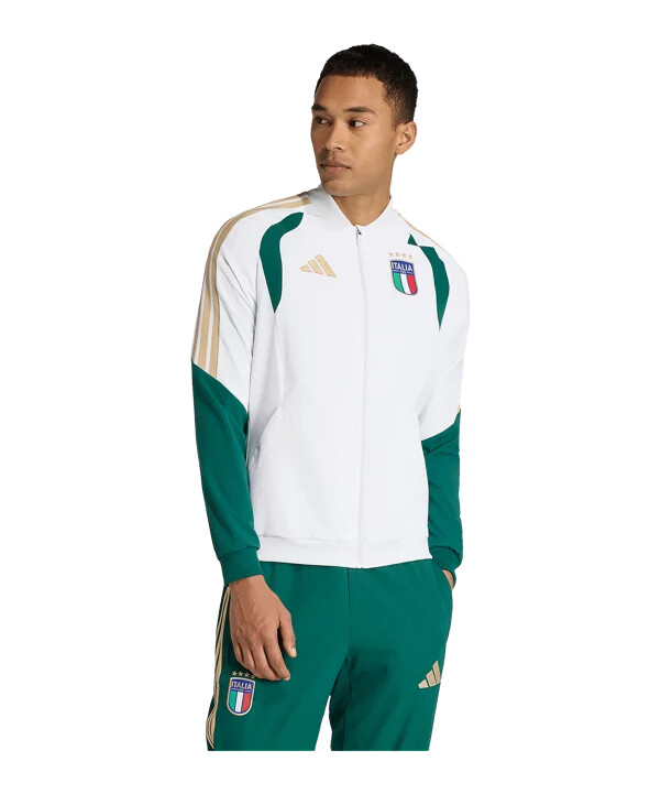 adidas italy prezentační bunda bílá