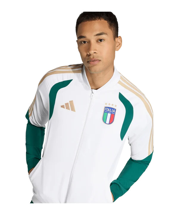 adidas italy prezentační bunda bílá