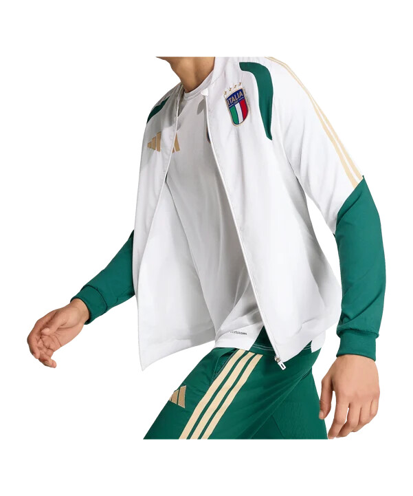 adidas italy prezentační bunda bílá