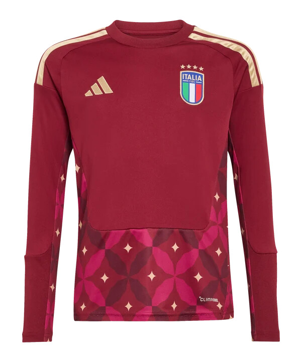 dětský brankářský dres adidas itálie s dlouhým rukávem domácí mistrovství světa 2026 červený