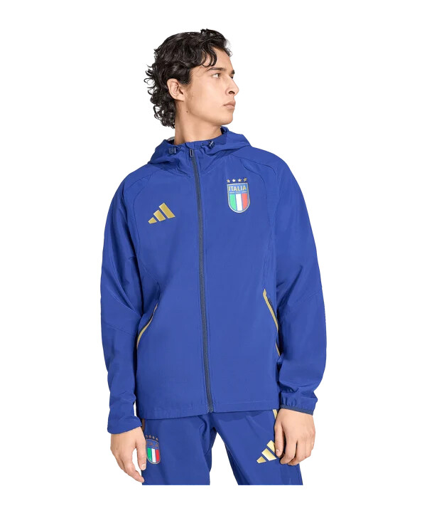 větrovka adidas italy tiro travel modrá