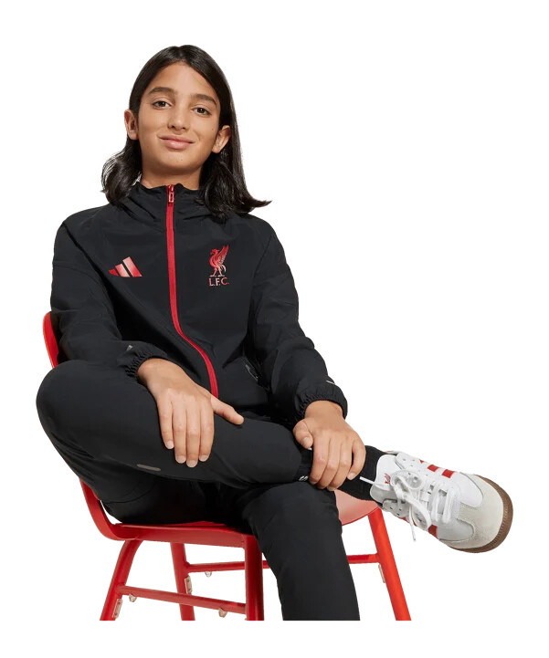 dětská soutěžní bunda adidas fc liverpool tiro 25 černá