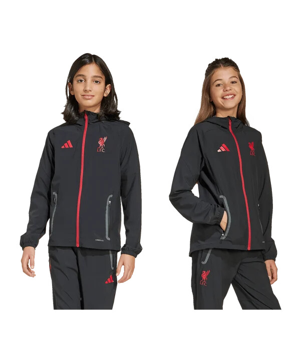 dětská soutěžní bunda adidas fc liverpool tiro 25 černá
