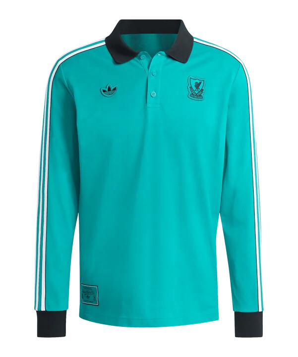 polokošile s dlouhým rukávem adidas fc liverpool icon zelená