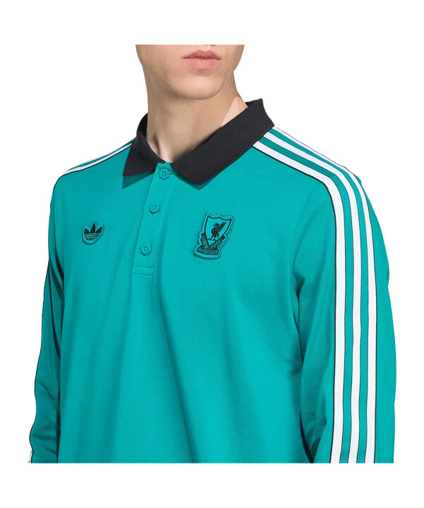 polokošile s dlouhým rukávem adidas fc liverpool icon zelená