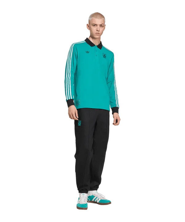 polokošile s dlouhým rukávem adidas fc liverpool icon zelená