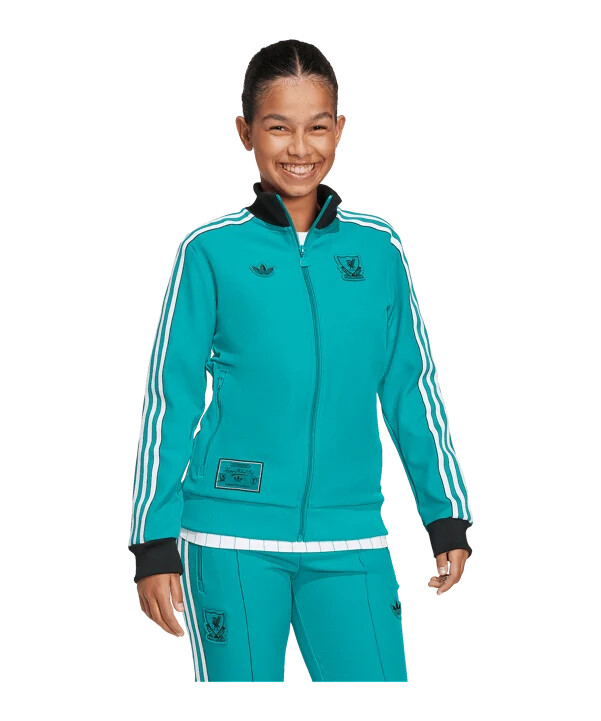 dětská mikina adidas fc liverpool icon track zelená
