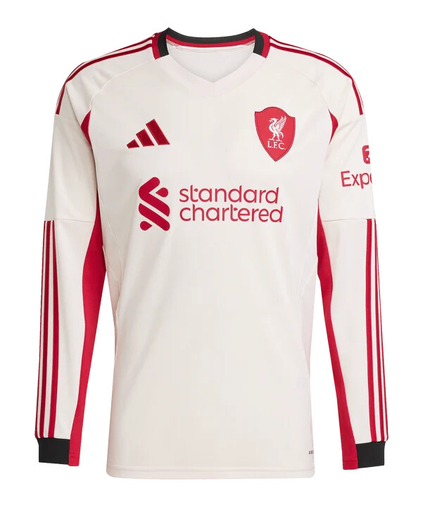 venkovní dres adidas fc liverpool s dlouhým rukávem 20252026 bílý