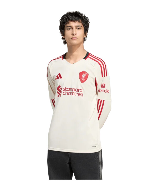 venkovní dres adidas fc liverpool s dlouhým rukávem 20252026 bílý