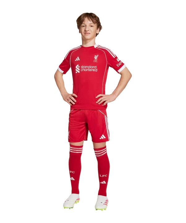 dětské kraťasy adidas fc liverpool home 20252026 red