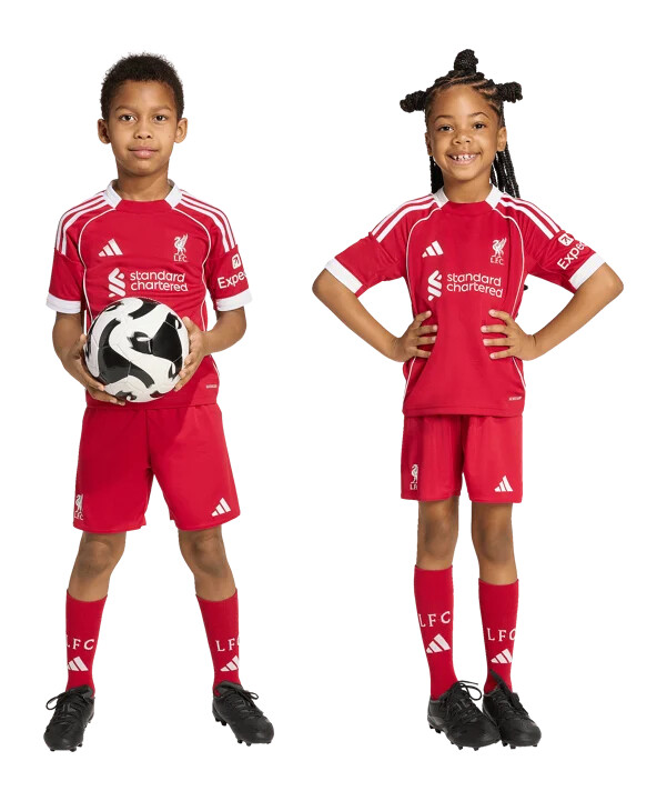 dětský dres adidas fc liverpool domácí set 20252026 červený