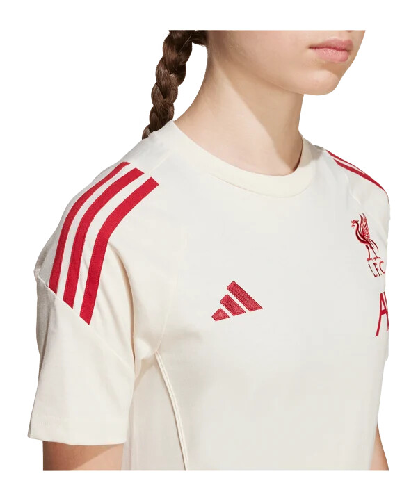 dětské bavlněné tričko adidas fc liverpool tiro bílé