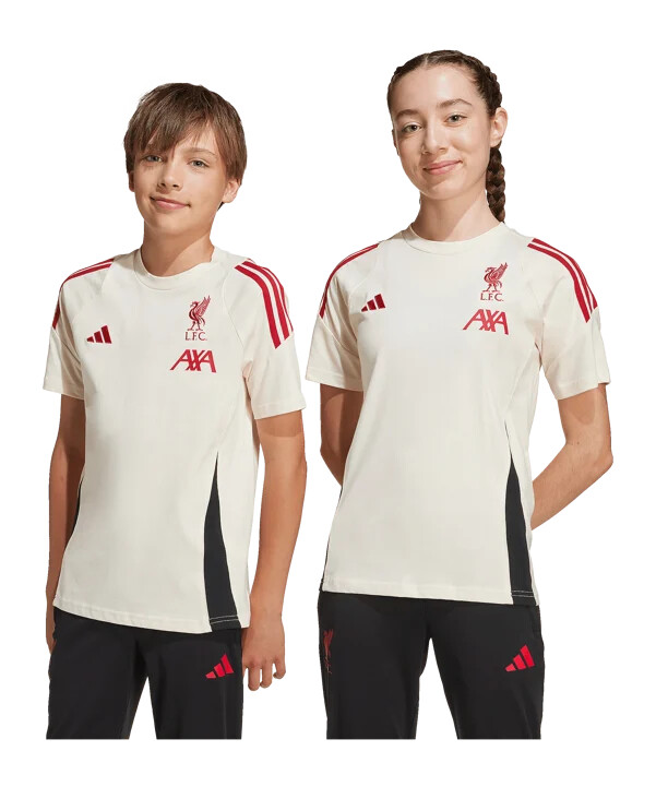 dětské bavlněné tričko adidas fc liverpool tiro bílé