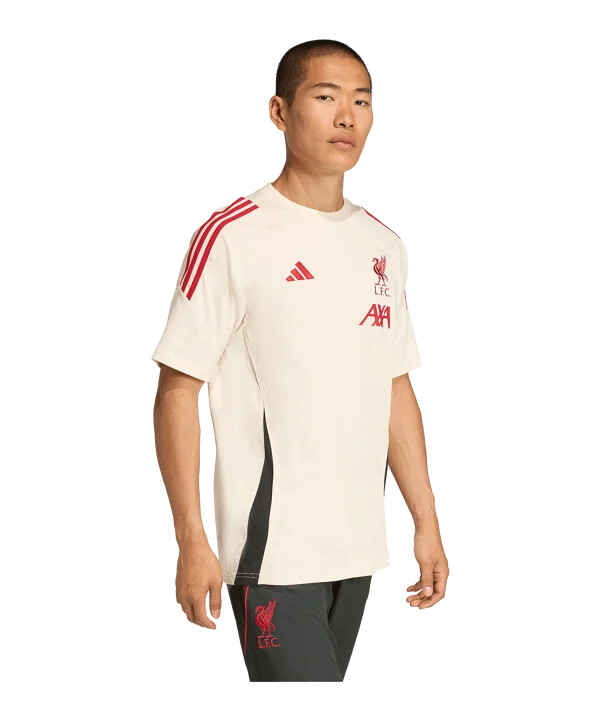 bavlněné tričko adidas fc liverpool tiro bílé