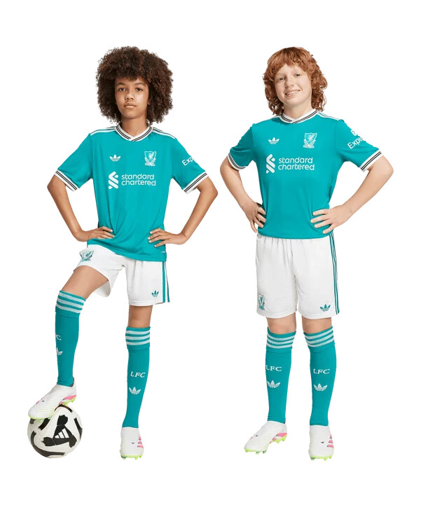 dětské kraťasy adidas fc liverpool 3rd 20252026 bílé