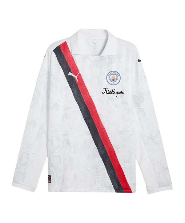 puma manchester city kidsuper retro mikina bílá f07