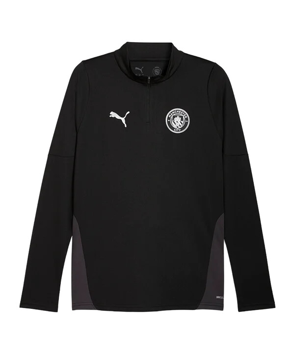 puma manchester city tréninková mikina s 14 zipem Černá f14