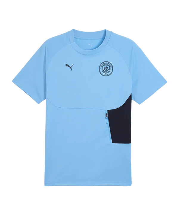 puma manchester city pumatech pocket tričko modré f06
