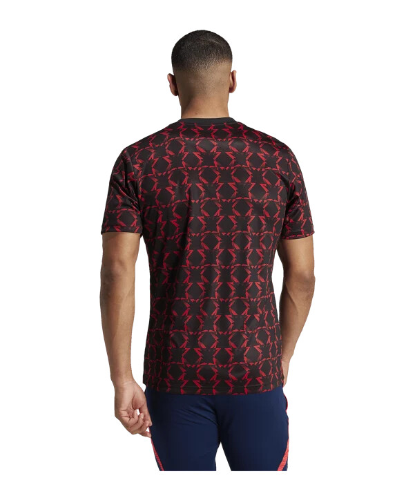 adidas manchester united předzápasový dres 20242025 černý