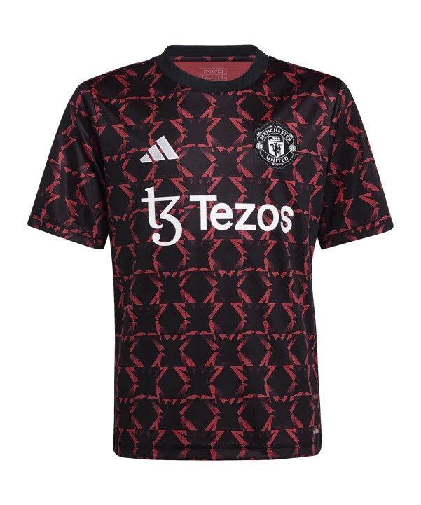 dětský předzápasový dres adidas manchester united 20242025 černý