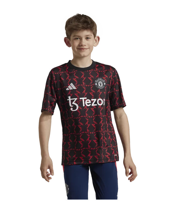dětský předzápasový dres adidas manchester united 20242025 černý