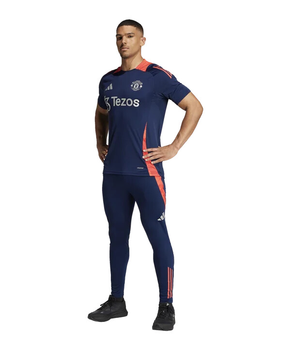 modré tréninkové kalhoty adidas manchester united