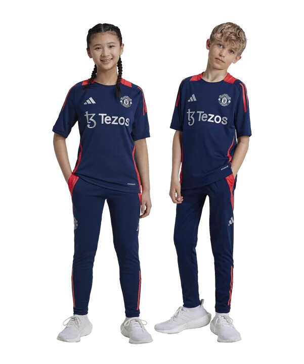 dětské tréninkové kalhoty adidas manchester united modré