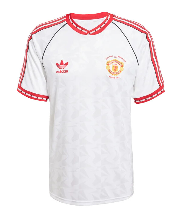 venkovní dres adidas manchester united 1991 bílý