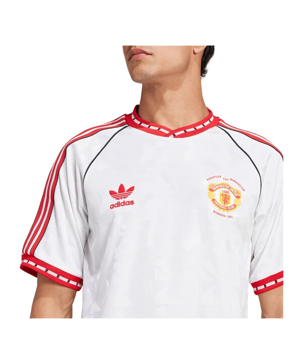 venkovní dres adidas manchester united 1991 bílý