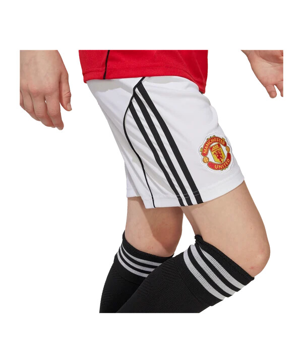 dětské kraťasy adidas manchester united home 20252026 bílé