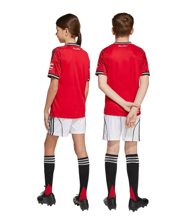 dětské kraťasy adidas manchester united home 20252026 bílé