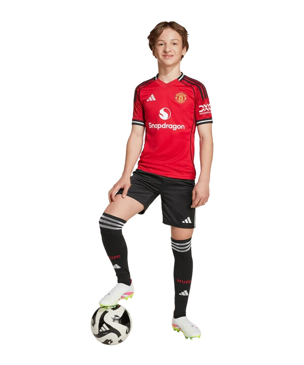 dětské kraťasy adidas manchester united home 20252026 černé